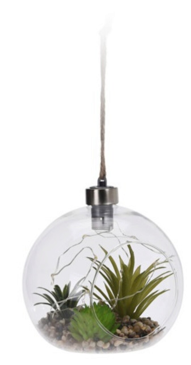 Decoratiune luminoasa Aloe, 12x12 cm, polipropilena - imagine 3
